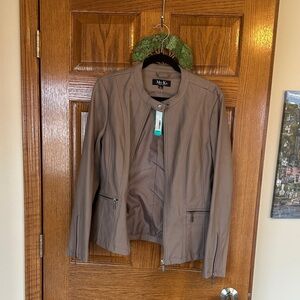 Mo-ka Women's Brown Bomber Jacket